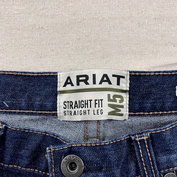 Ariat M5 Dennis Straight Leg Jeans Mens 36x32 Comet Dark Wash Denim - Picture 5 of 11